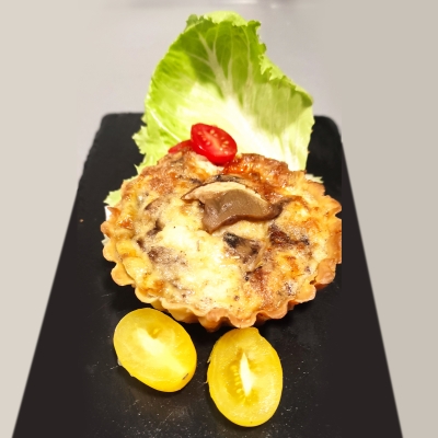 Mini Quiche de Boletus y queso de Sasamon
