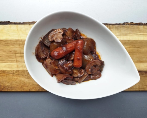 Estofado de portobello y boletus al ribera del Duero